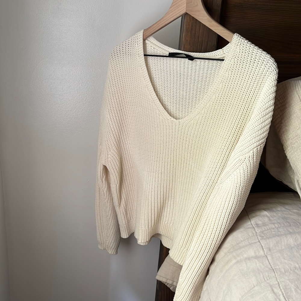 Jenni Kayne Cropped Cotton Sweater